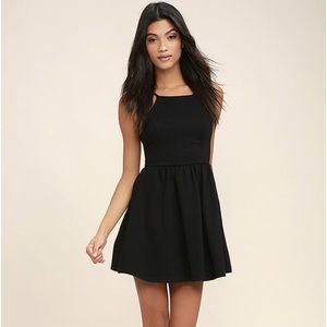 LuLu’s Black Skater Dress, NWOT, Size XS